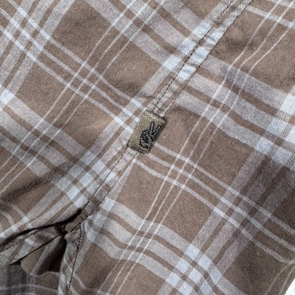 John Varvatos Mens Brown Plaid Long Sleeve Button Down Shirt sz M Preppy - Picture 2 of 5